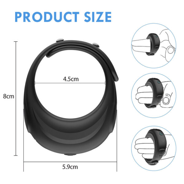 Male Lock Sperm Ring USB Charging Vibration Massage
