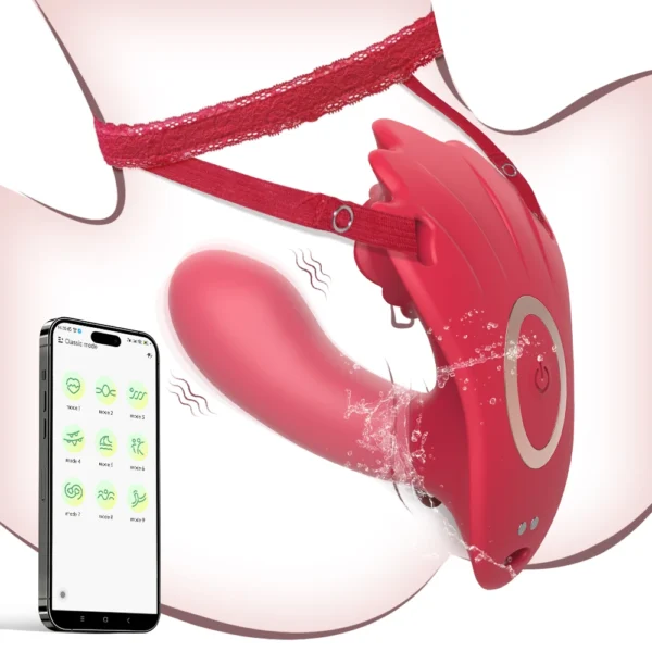 Wireless Remote Rose Dildo Vibrator | 10 Modes Wearable Toy