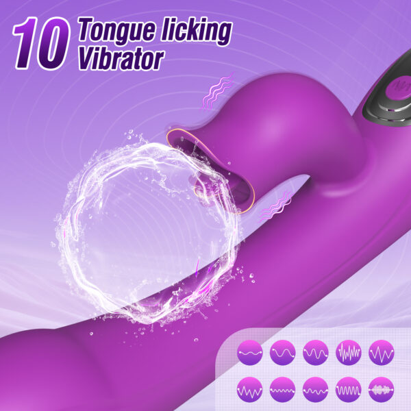 4 Beth 3-in-1 Rabbit Vibrator – Purple