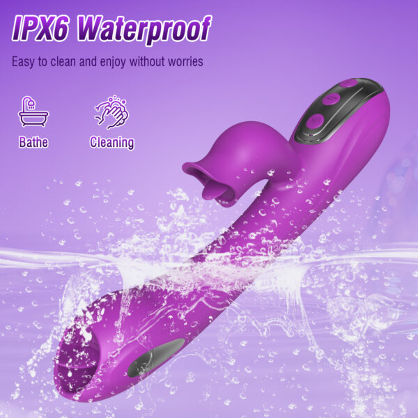 7 Beth 3-in-1 Rabbit Vibrator – Purple