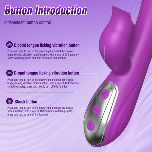 9 Beth 3-in-1 Rabbit Vibrator – Purple
