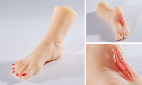 Right Foot Fetish Model (Flesh Tone, Red Nails)