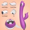 Beth 3-in-1 Thrusting Rabbit Vibrator with Licking Tongue & G-Spot Stimulation – Purple
