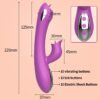Beth 3-in-1 Thrusting Rabbit Vibrator with Licking Tongue & G-Spot Stimulation – Purple
