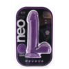 Neo Elite 8 Inch Silicone Dual Density Cock in Purple