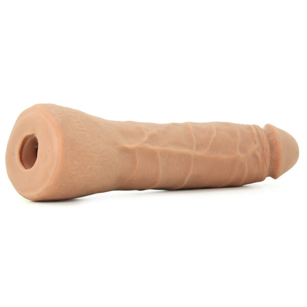 DJ-1015-41-BX_5 7 Inch Thin ULTRASKYN Vac-U-Lock Dildo in Brown