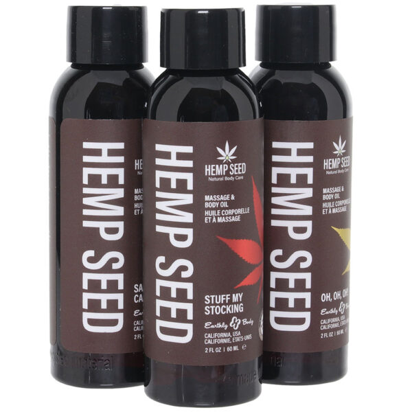 EB-297168_1 Hemp Seed Massage Oil Gift Set in 3 x 2oz/60ml