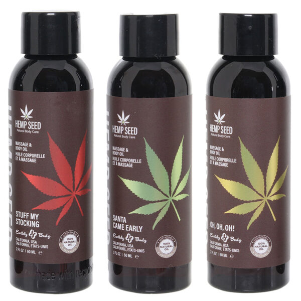 EB-297168_2 Hemp Seed Massage Oil Gift Set in 3 x 2oz/60ml