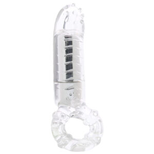 NASS-2749_1 MachO Clitoral Massage Vibrating Cock Ring in Clear