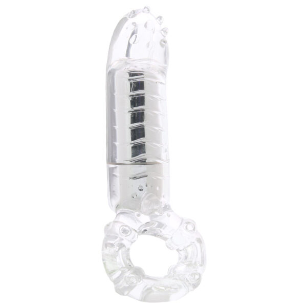 NASS-2749_1 MachO Clitoral Massage Vibrating Cock Ring in Clear