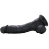 NSN-0410-33_3 ColourSoft 8 Inch Silicone Dildo in Black