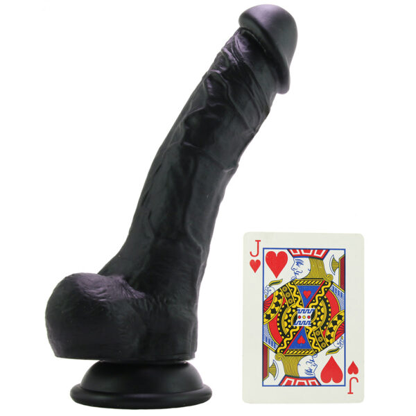NSN-0410-33_4 ColourSoft 8 Inch Silicone Dildo in Black