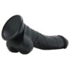 NSN-0410-33_5 ColourSoft 8 Inch Silicone Dildo in Black