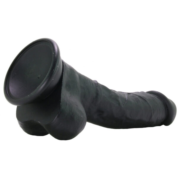 NSN-0410-33_5 ColourSoft 8 Inch Silicone Dildo in Black
