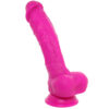 NSN-0410-35_3 ColourSoft 8 Inch Silicone Dildo in Purple