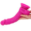 NSN-0410-35_4 ColourSoft 8 Inch Silicone Dildo in Purple
