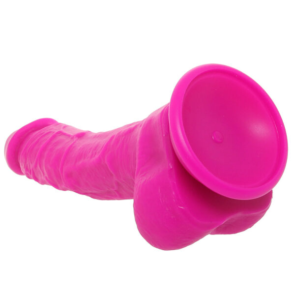 NSN-0410-35_5 ColourSoft 8 Inch Silicone Dildo in Purple