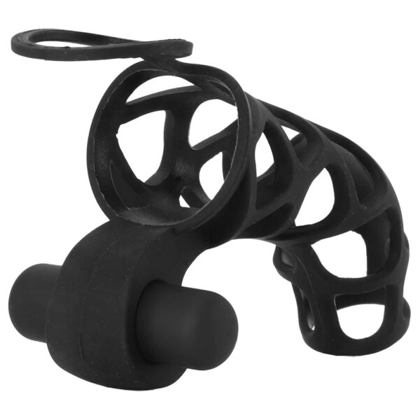 PD-4143-23_3 Extreme Silicone Power Cage in Black
