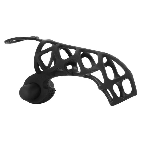 PD-4143-23_5 Extreme Silicone Power Cage in Black