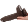 King Cock 10 Inch Cock with Balls in Brown