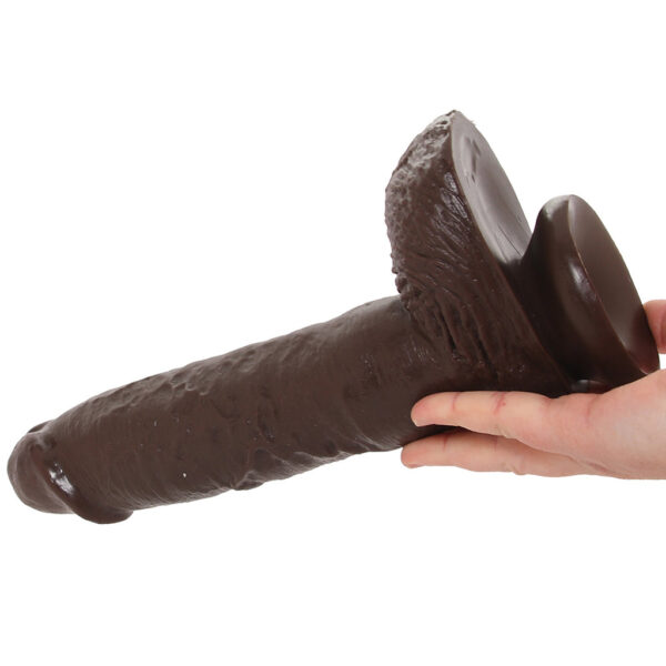 King Cock 10 Inch Cock with Balls in Brown