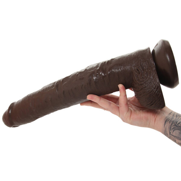 King Cock 14 Inch Cock with Balls in Chocolate