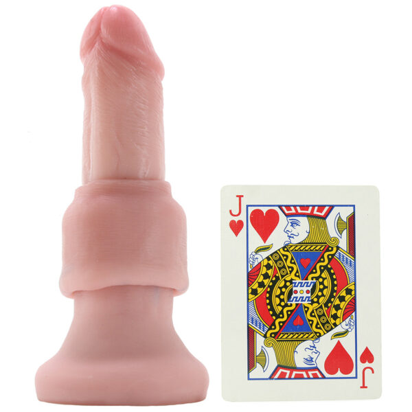 PD-5560-21_4 King Cock 6 Inch Slide-Skin Uncut Cock in Vanilla