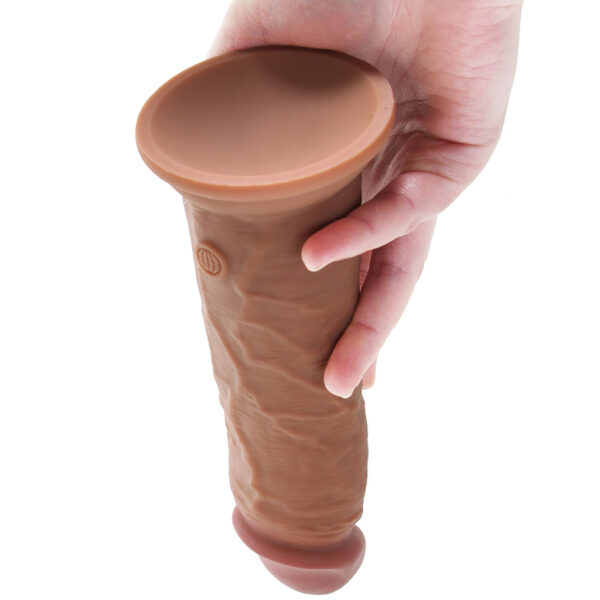 PD-5772-22_4 King Cock Elite Dual Density 8 Inch Silicone Cock in Tan