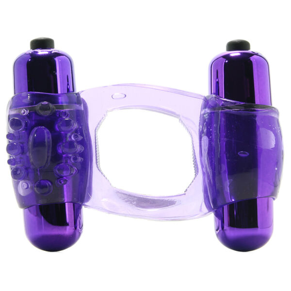 PD-5863-12_3 Duo-Vibrating Super Ring in Purple