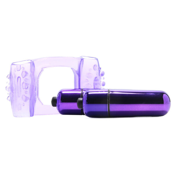 PD-5863-12_5 Duo-Vibrating Super Ring in Purple