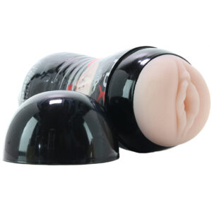 PD-RD521_1 PDX Vibrating Fanta Flesh Pussy Stroker in Vanilla