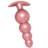 Ouch! Smooth Silicone Beaded Butt Plug in Rose Gold