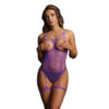 SHOTS-456484_1 Le Désir Open-Cup Purple Strappy Teddy