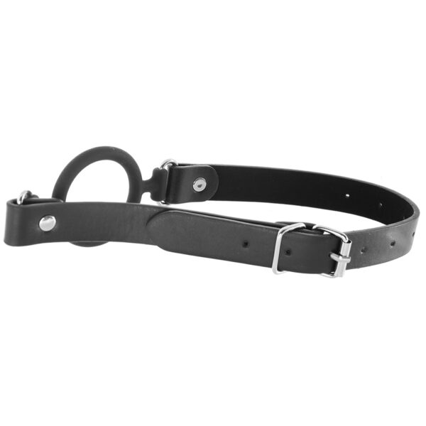 SHOTS-492425_4 Ouch! Silicone Rigid Ring Gag in Black