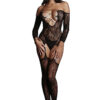 Le Désir Black Criss Cross Bodystocking
