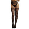 SHOTS-495907_1 Le Désir Black Suspender Striped Pantyhose