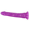 RealRock Glow In The Dark 8 Inch Slim Dildo in Purple