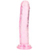 RealRock Crystal Clear Jelly 6 Inch Dildo in Pink