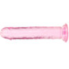 SHOTS-520418_3 RealRock Crystal Clear Jelly 7 Inch Dildo in Pink