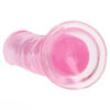 SHOTS-520418_5 RealRock Crystal Clear Jelly 7 Inch Dildo in Pink
