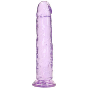 SHOTS-520623_1 RealRock Crystal Clear Jelly 11 Inch Dildo in Purple