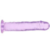 RealRock Crystal Clear Jelly 11 Inch Dildo in Purple