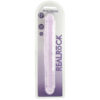 SHOTS-520869_6 RealRock Crystal Clear Jelly 13 Inch Double Dildo in Purple