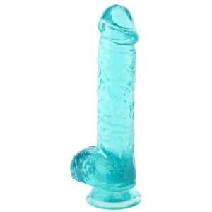 SHOTS-631645_1 RealRock 6 Inch Realistic Ballsy Dildo in Turquoise