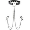 SS-098346_2 Sex & Mischief Amor Collar with Nipple Clamps