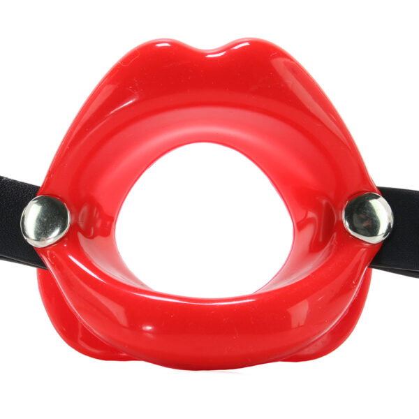 SS-099435_2 Silicone Lips Gag in Red