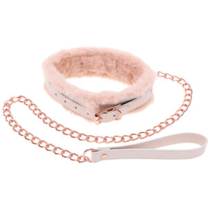 SS-099626_1 S&M Peaches 'n CreaMe Fur Collar and Leash