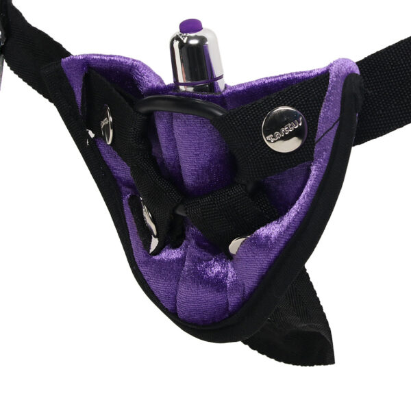 TT-008686_4 Velvet Vibrating Bullet Harness in Purple