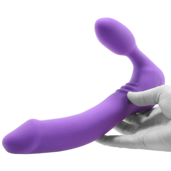TT-847487_4 Strapless Original Double Vibrating Dildo in Violet