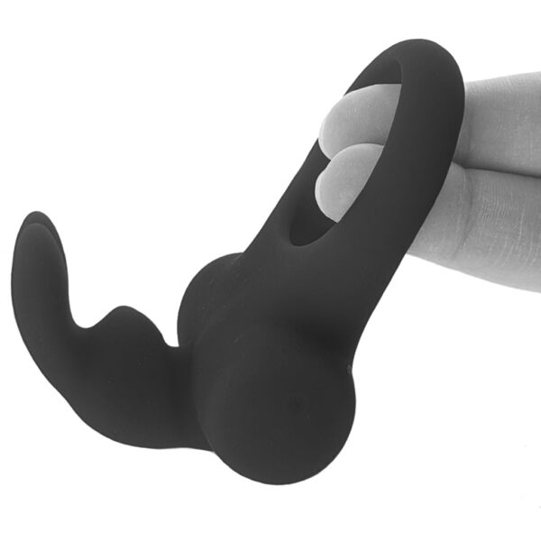 VEDO-511369_4 Frisky Bunny Vibrating Ring in Black Pearl